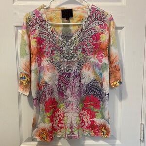 French Blue rhinestone top